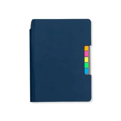 Caderno com autoadesivo azul