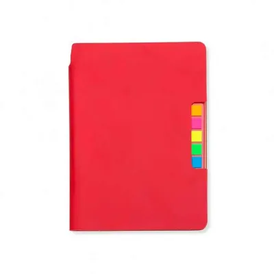 Caderno com autoadesivo - vermelho