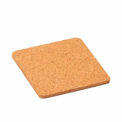 Porta copos quadrado em cortiça personalizado 