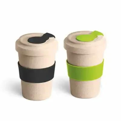 Copo com banda de silicone e tampa