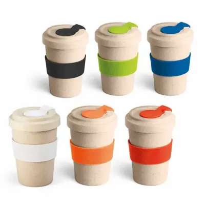 Copo com banda de silicone colorido