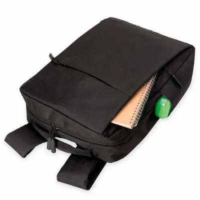 Mochila de nylon com compartimento principal com bolso para notebook 15.6 polegadas, contém: divi...