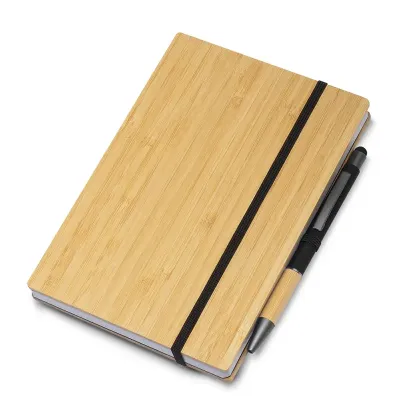 Caderneta ecológica capa dura em bambu