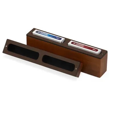 Conjunto com dois baralhos em estojo