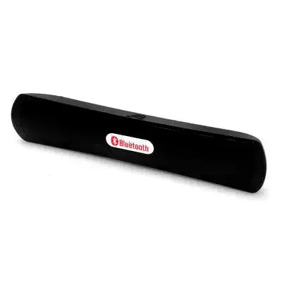 Caixa de som preta emborrachada com bluetooth