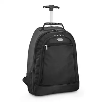Mochila para notebook com duas rodas e pega extensível em alumínio com mola