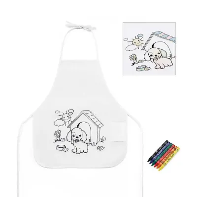 Avental infantil para colorir