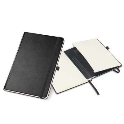 Caderno capa dura com porta caneta