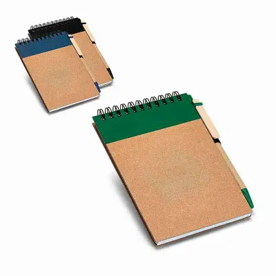 Caderno capa dura cartão com suporte para caneta