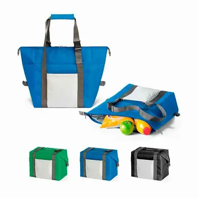 Sacola térmica com duas formas distintas de utilização