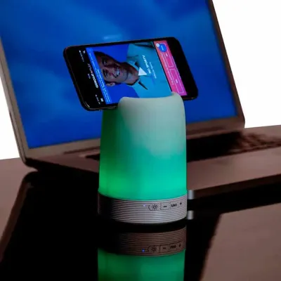 Caixa de Som Multimídia com Porta Caneta e Luminária