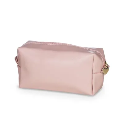 Necessaire PU impermeável rosa