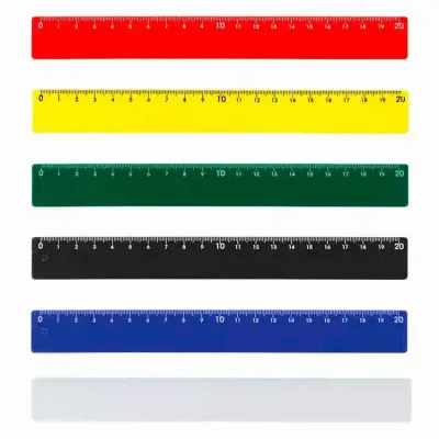Régua Plástica 20cm em várias cores