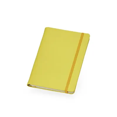 Caderneta emborrachada amarela com wire-o