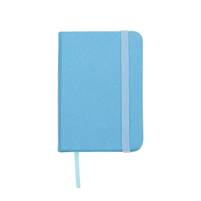 Mini Caderneta Sintética Brilhante Azul