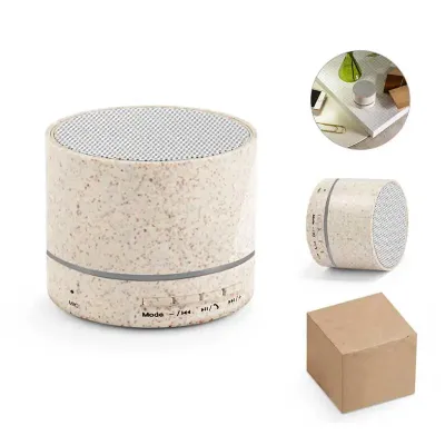 Caixa de som portátil com microfone