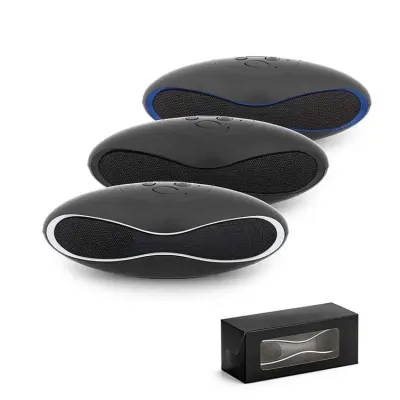 Caixa de som emborrachada com design moderno