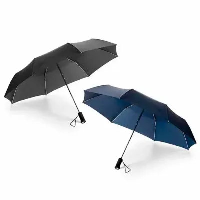 Guarda-chuva dobrável em preto e azul