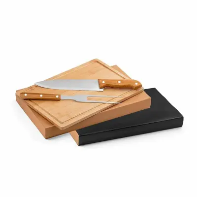 Kit churrasco personalizado de 2 peças em caixa kraft