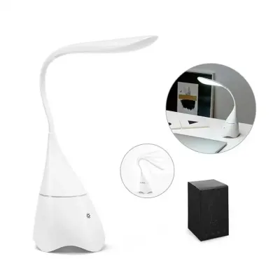 Luminária de mesa com caixa de som