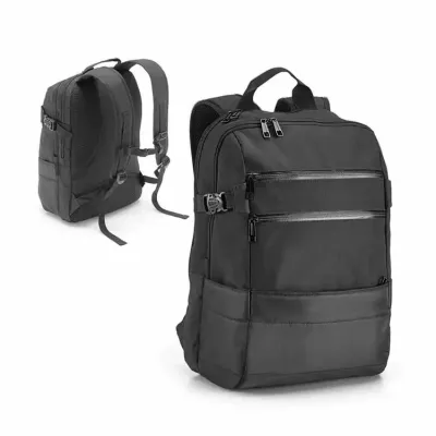 Mochila para notebook com diversos bolsos interiores, frontais e nas laterais