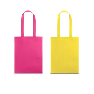 Sacolas em non-woven: rosa e amarela