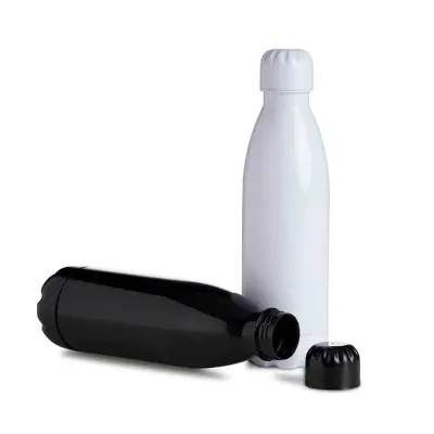 Garrafas Plásticas 700ml - preta e branca