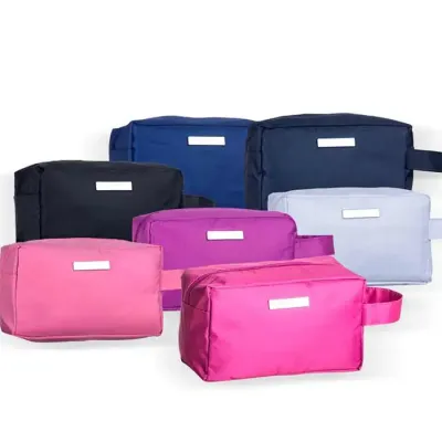 Necessaire de pvc colorido plaquinha metálica para personalização- cores