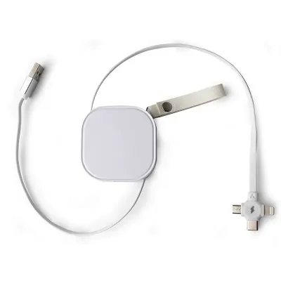 Cabo USB retrátil 4 em 1