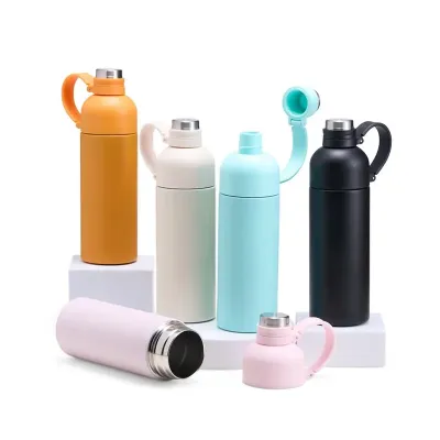 Garrafa Térmica de 460ml, produzida em aço inoxidável 304