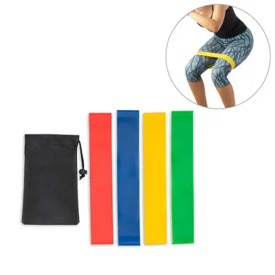 Conjunto de 4 bandas elásticas de ginástica