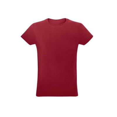 Camiseta unissex de corte regular na cor vermelha