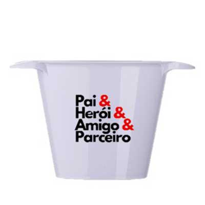 Balde de gelo transparente personalizado