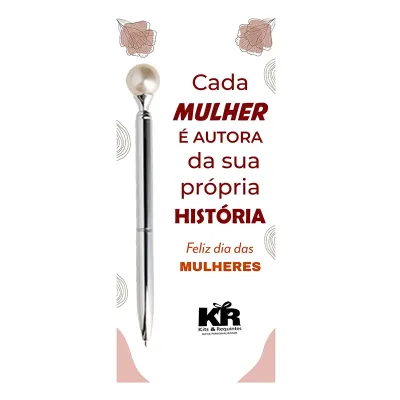 Card personalizado com uma caneta de pérola 