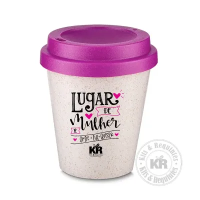 Copo fibra de arroz personalizado 350ml.