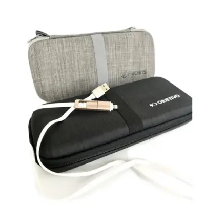 Estojo de proteção para eletrônicos personalizado, feito em nylon