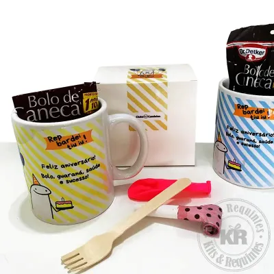 Kit Bolo de Caneca personalizado