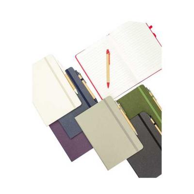 Caderneta Personalizada com Fibra de Arroz e Caneta
