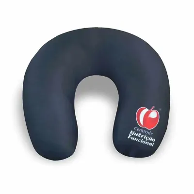 Almofada de Pescoço com Enchimento de Fibra Siliconada - logo impresso