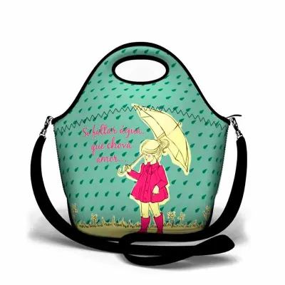 Lancheira térmica em neoprene com alça