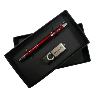 Conjunto caneta e pen drive SM