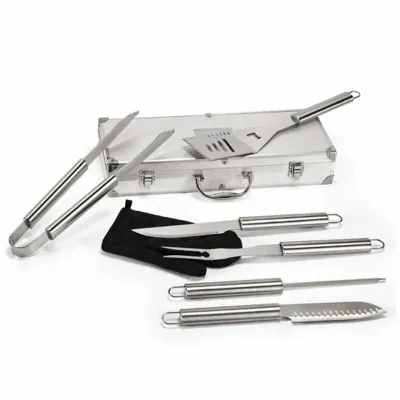 Kit Churrasco com 7 Peças em Estojo Personalizado