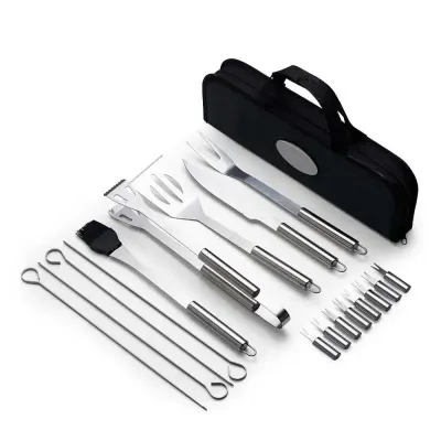 Kit Churrasco 17 Peças em estojo de nylon