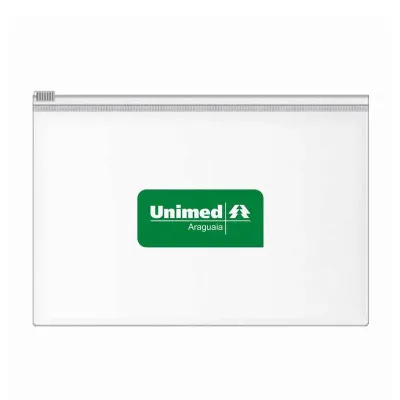 Pasta Zip Zap PVC Cristal 32x22cm Personalizada