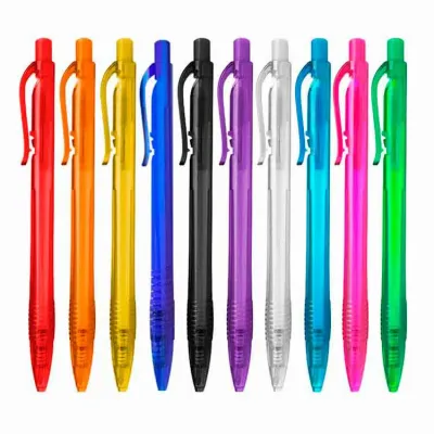 Caneta Plástica Transparente 1