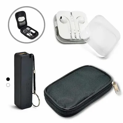 Kit com Carregador Power Bank bateria e Fone de Ouvido 1