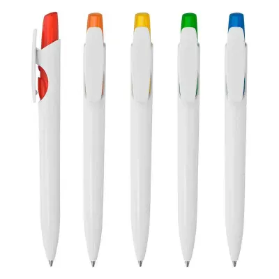 Caneta Plástica Branca 1