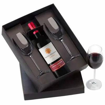 Kit Vinho com 2 Taças Embalagem 1