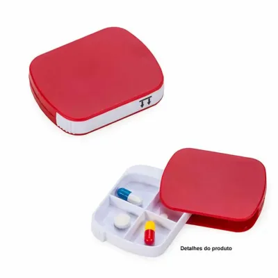 Porta Comprimidos Plástico com Quatro Divisórias 1