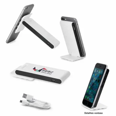 Carregador Power Bank Bateria Portátil. ABS. 4.000mAh com Ventosas na Base 1